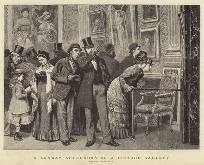 Una tarde de domingo en una galería de arte de Charles Green